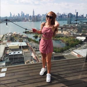 Two piece set, crop top and skort